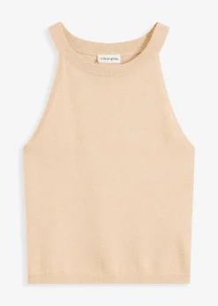 Top en maille métallisée