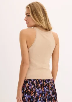 Top en maille métallisée