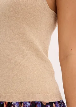 Top en maille métallisée