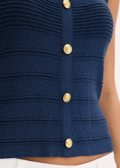 Top en maille métallisée