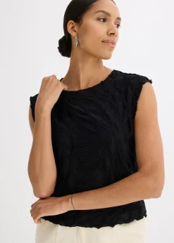 Top en matière texturée