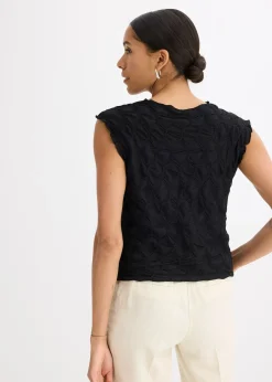 Top en matière texturée