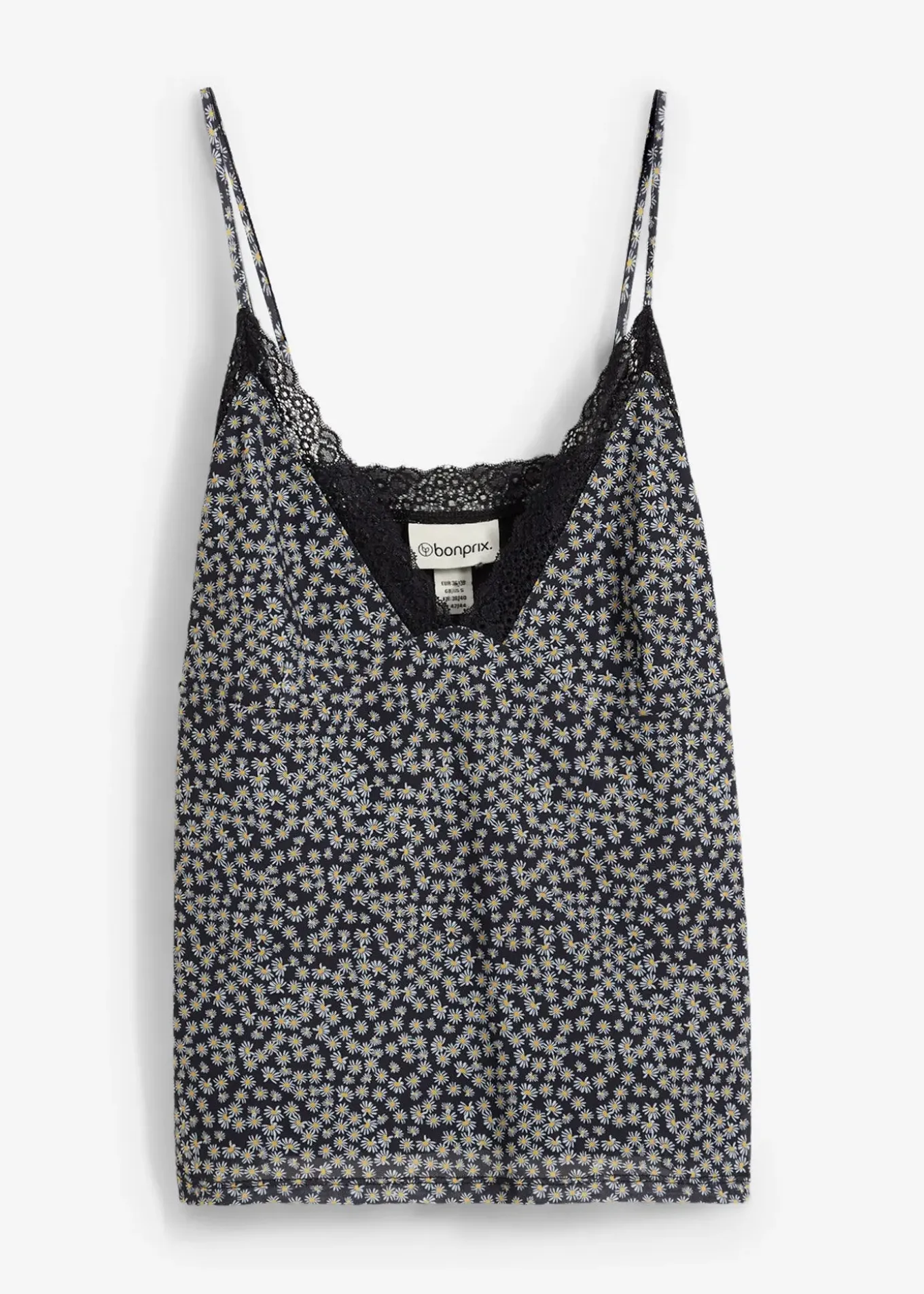 Top en mesh à fines bretelles