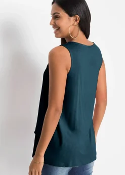 Top en viscose à encolure zippée