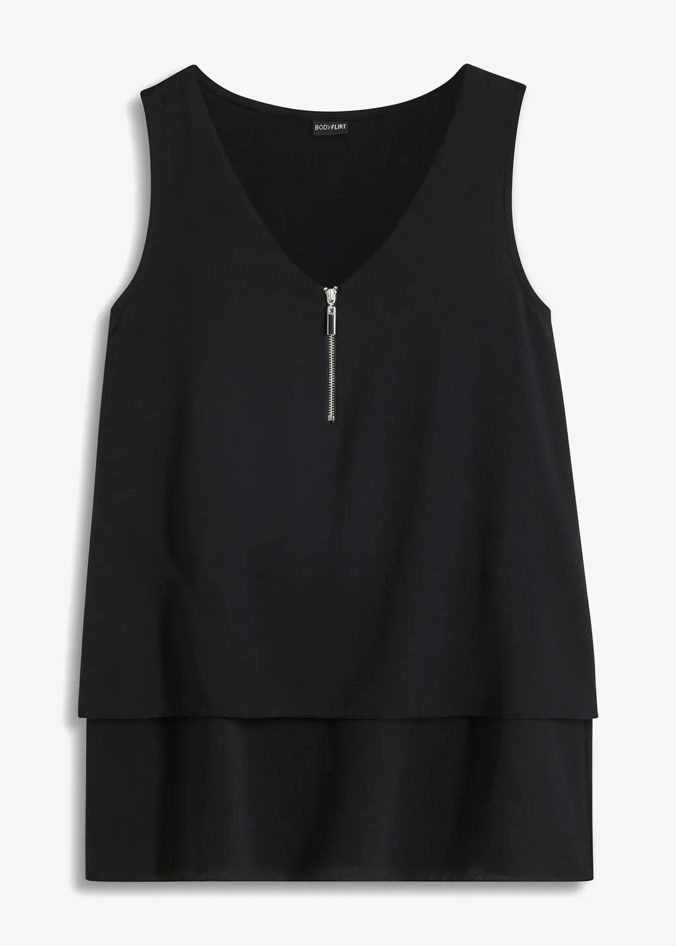 Top en viscose à encolure zippée