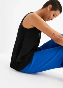 Top en viscose à encolure zippée