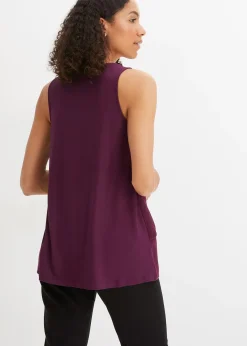 Top en viscose à encolure zippée