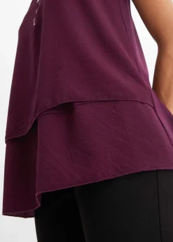 Top en viscose à encolure zippée