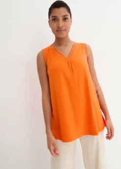 Top en viscose avec dentelle