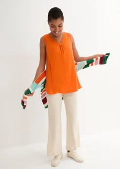 Top en viscose avec dentelle