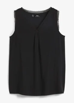 Top en viscose avec dentelle