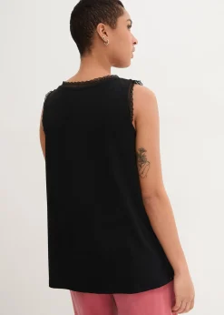 Top en viscose avec dentelle