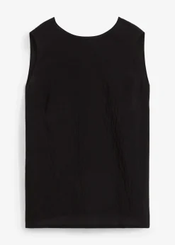 Top en viscose mélangée, effet froissé