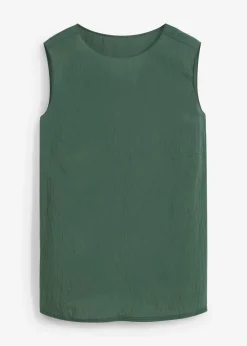 Top en viscose mélangée, effet froissé