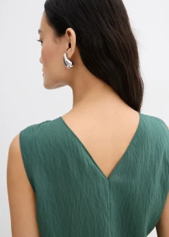 Top en viscose mélangée, effet froissé