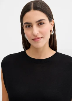 Top fluide en maille de viscose, coupe ballon