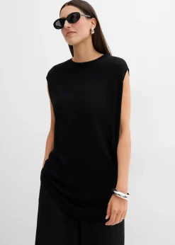 Top fluide en maille de viscose, coupe ballon