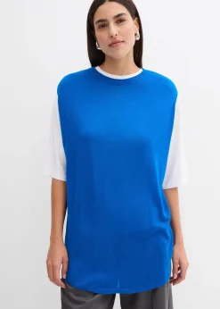 Top fluide en maille de viscose, coupe ballon