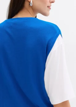 Top fluide en maille de viscose, coupe ballon