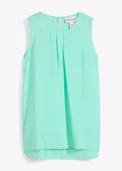 Top fluide sans manches en viscose mélangée