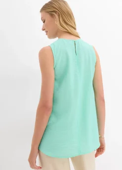 Top fluide sans manches en viscose mélangée