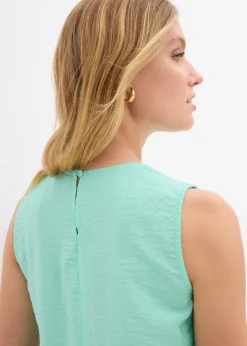 Top fluide sans manches en viscose mélangée