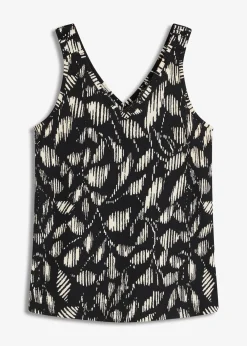 Top imprimé en jersey texturé