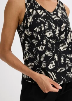 Top imprimé en jersey texturé