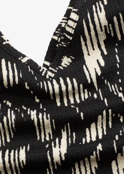 Top imprimé en jersey texturé