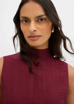 Top long et texturé en viscose mélangée