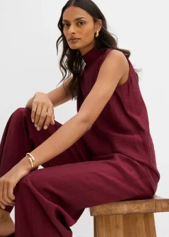 Top long et texturé en viscose mélangée