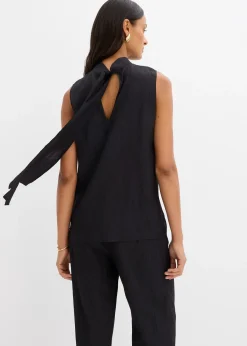 Top long et texturé en viscose mélangée