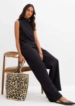 Top long et texturé en viscose mélangée