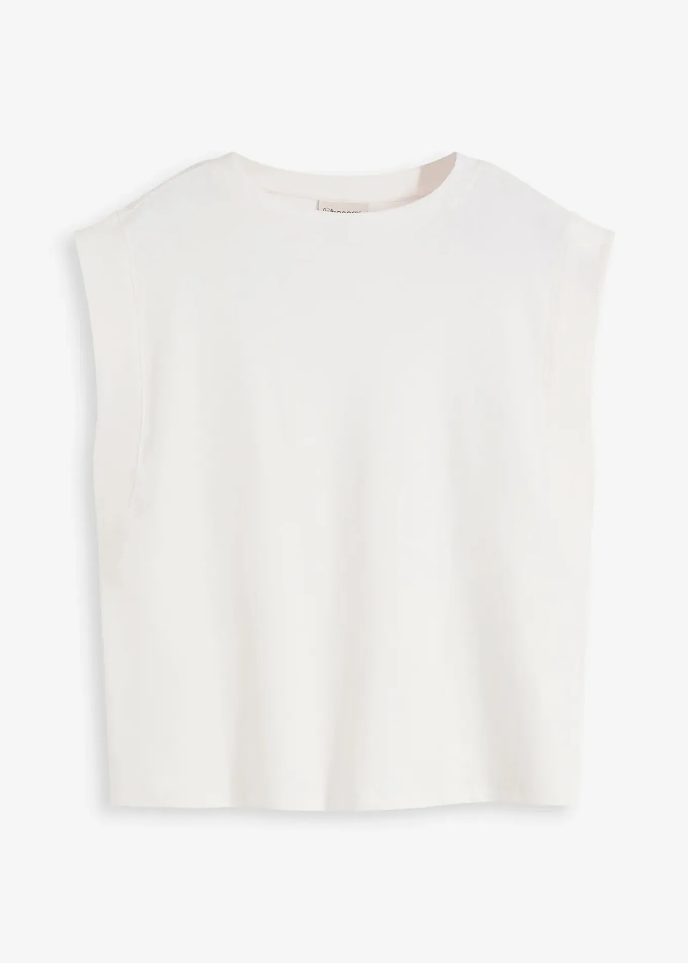 Top oversize avec mancherons en bord-côte