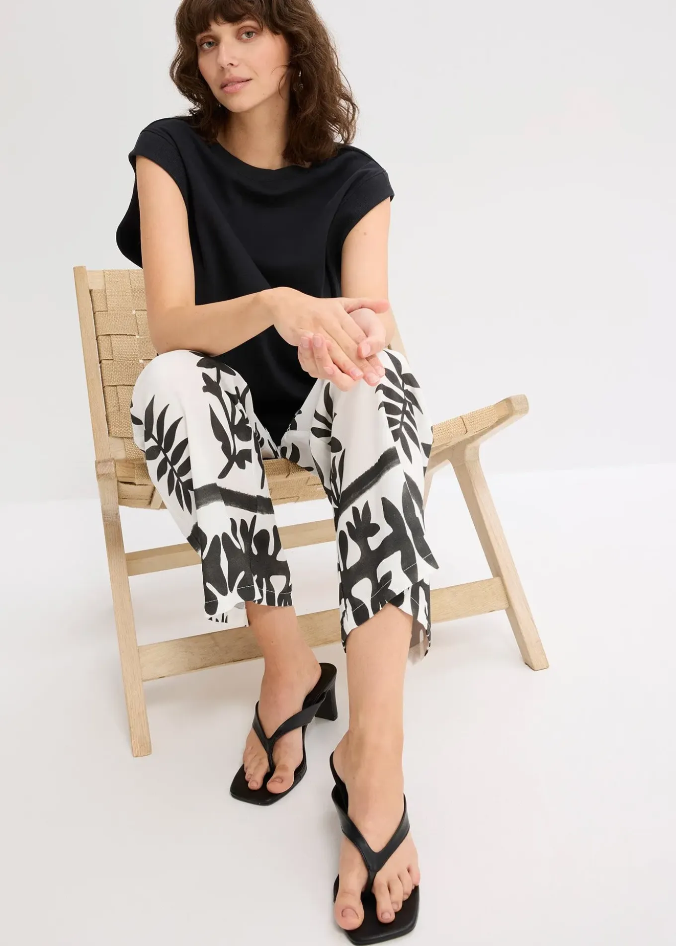 Top oversize avec mancherons en bord-côte