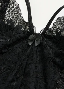 Top porte-jarretelles et string (ens. 2 pces)