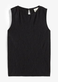 Top sans manches aspect froissé