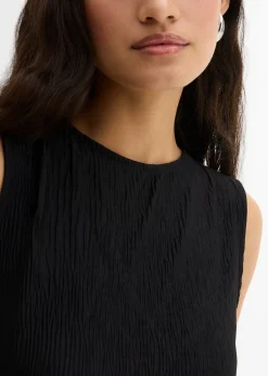 Top sans manches aspect froissé