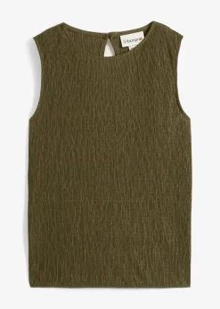 Top sans manches aspect froissé