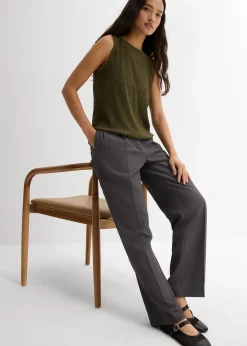 Top sans manches aspect froissé