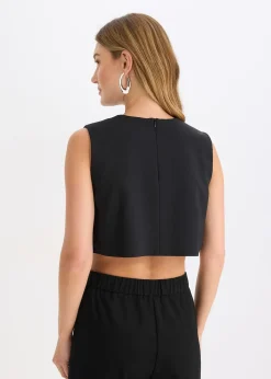 Top sans manches en coton mélangé