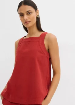 Top sans manches en viscose mélangée, à nouer dans le dos