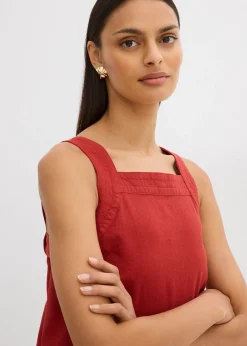 Top sans manches en viscose mélangée, à nouer dans le dos