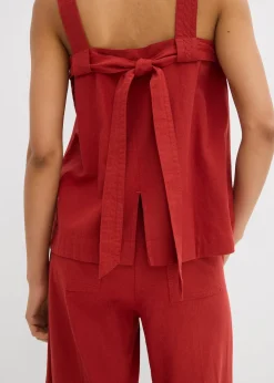 Top sans manches en viscose mélangée, à nouer dans le dos
