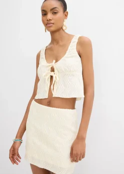 Top texturé à nouettes