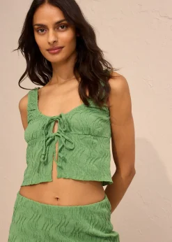 Top texturé à nouettes