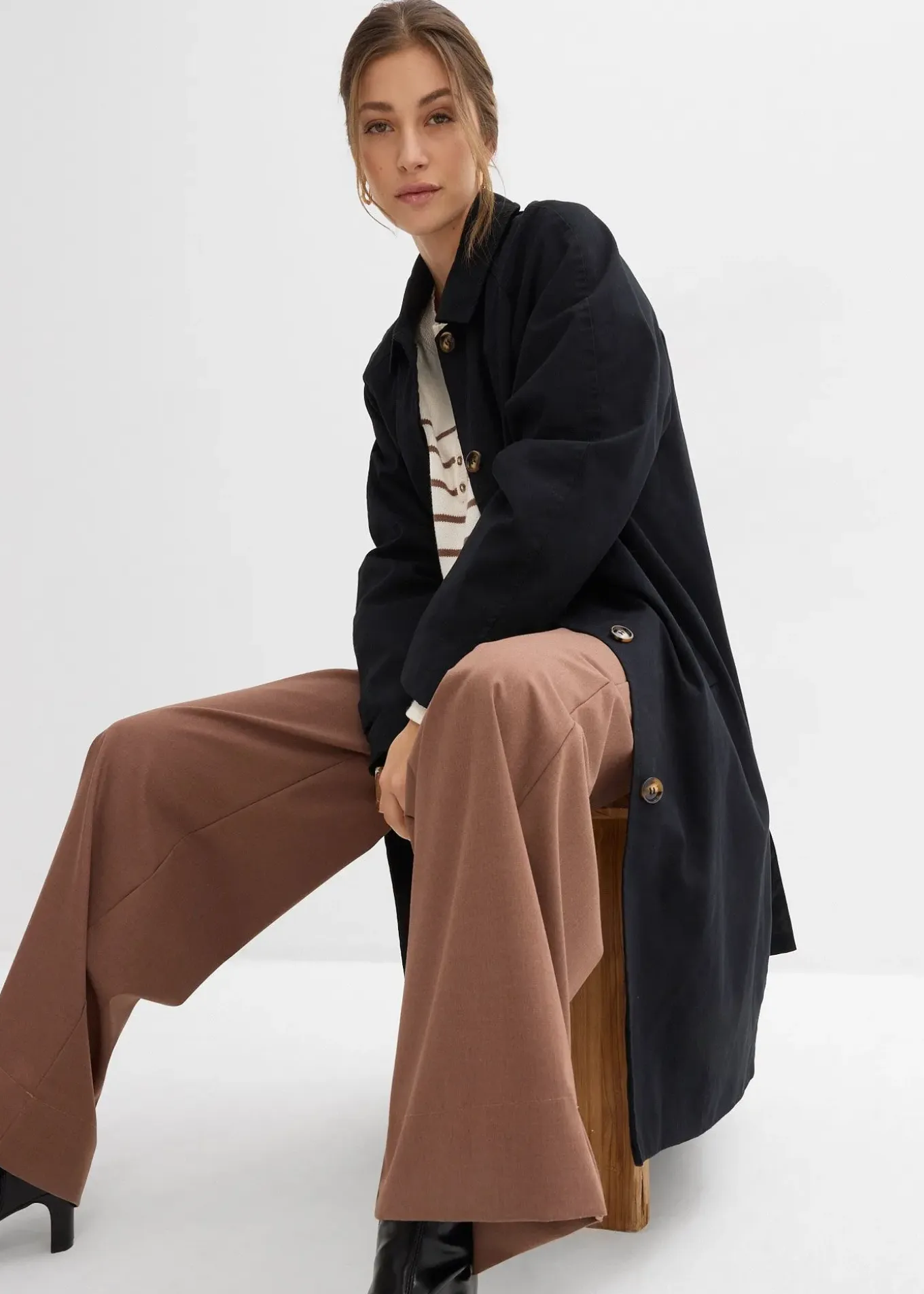 Trench à boutonnage simple