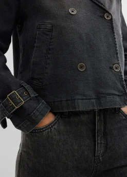 Trench court en denim