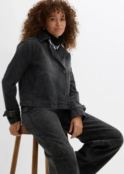 Trench court en denim