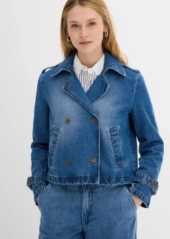 Trench court en denim